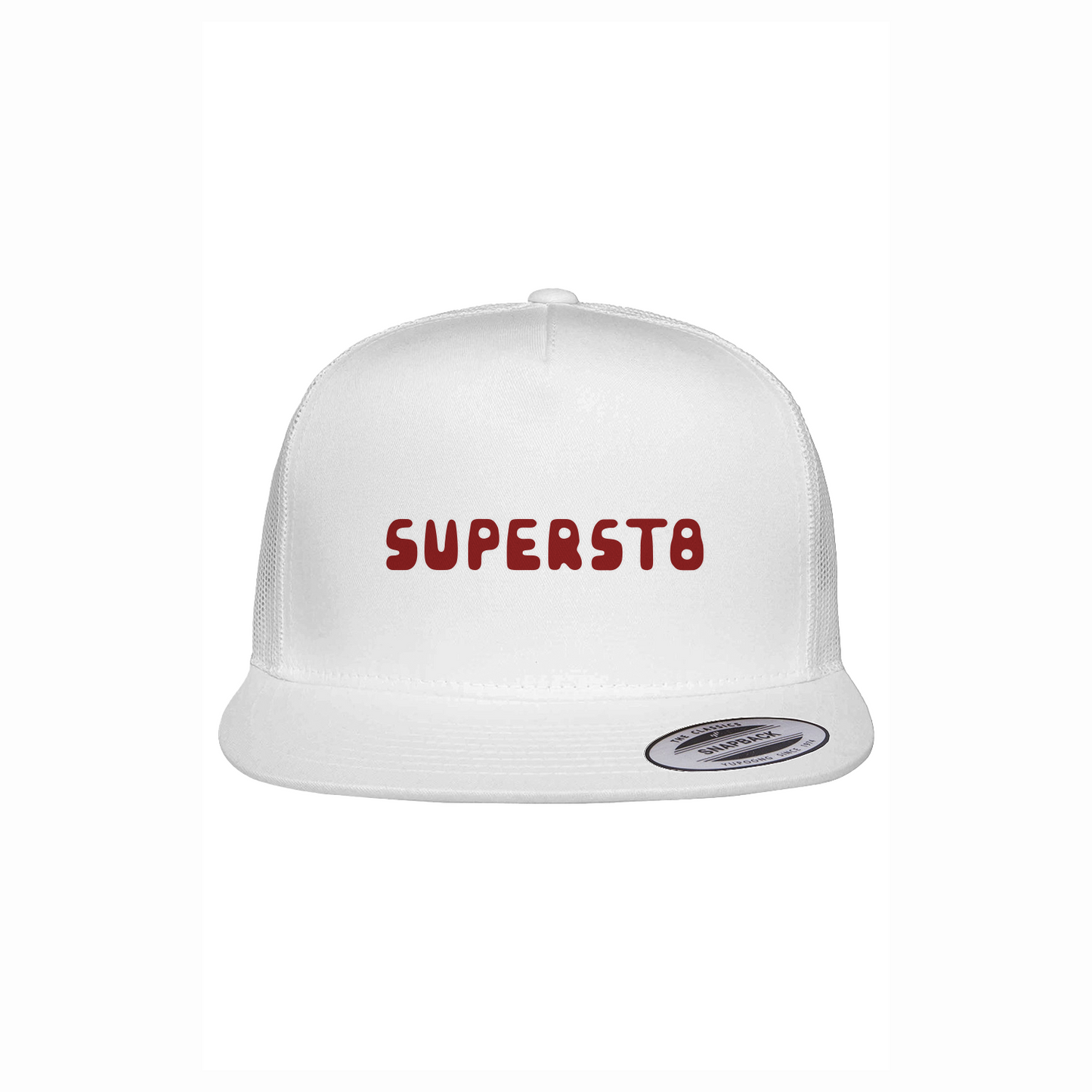 SuperST8 Logo - White Trucker Cap